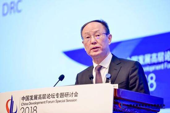 王一鸣在2018中国发展高层论坛专题研讨会上。