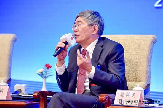  杨伟民在2018中国发展高层论坛专题研讨会上。