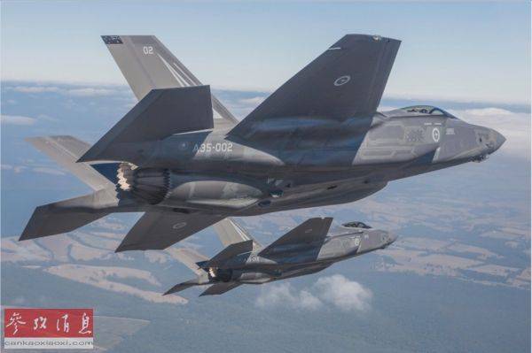 澳大利亚空军已接收的首批2架F-35A隐身战机。（美国洛马公司网站）