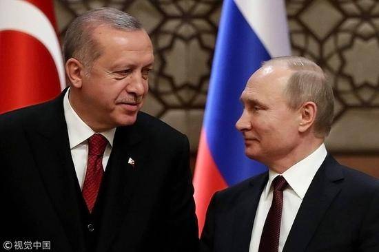 土耳其总统埃尔多安和俄罗斯总统普京（图源：视觉中国）