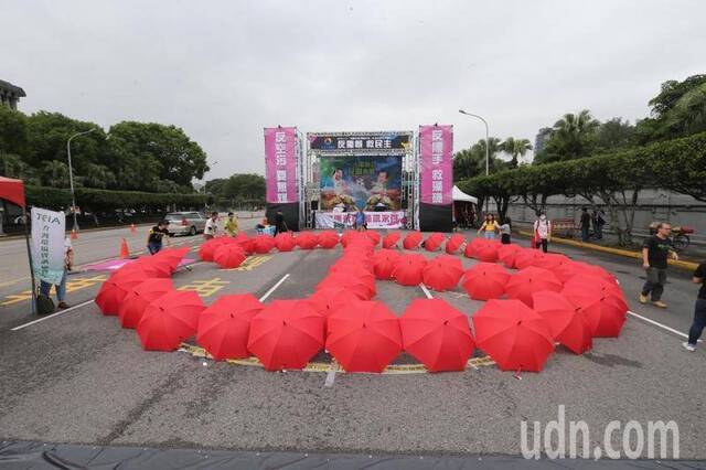 台湾反空污大游行今台北登场。（来源：台湾“联合新闻网”）