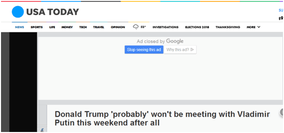 今日美国（USAToday）：特朗普周末“可能”不会和普京在巴黎见面