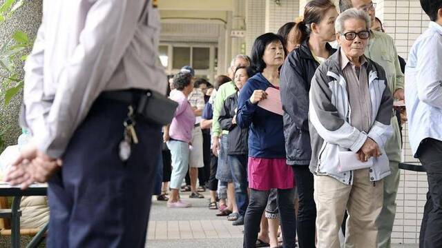 ▲台湾地区“九合一”选举投票现场