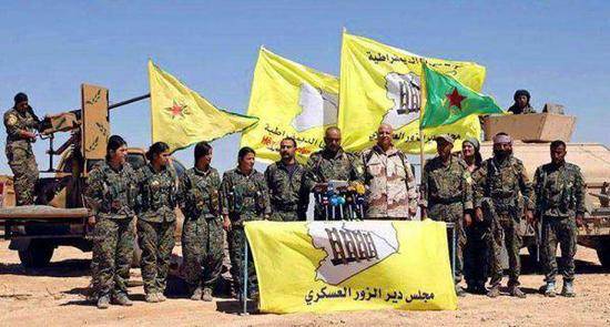 资料图片：“叙利亚民主军”宣传照。（图片来源于网络）