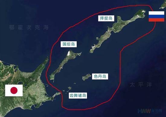 ▲南千岛群岛（日称北方四岛）地图（资料图）