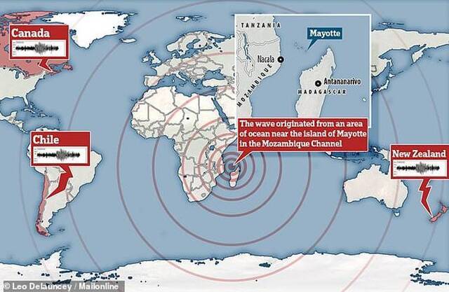 11月11日全球各地侦测到神秘低频地震波锁定印度洋上的法属“马约特岛”