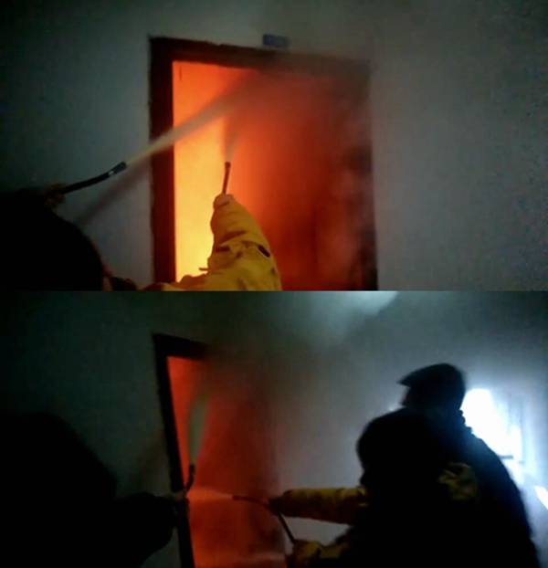图为发生火情的宿舍。@重庆高校供图