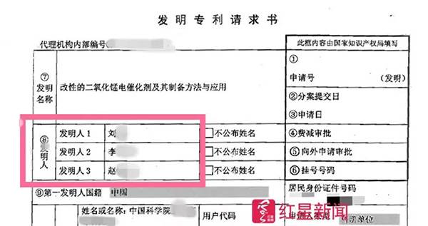 发明专利请求书受访者供图