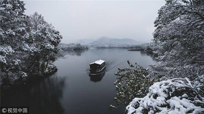 ▲雪后的西湖。图/新京报网