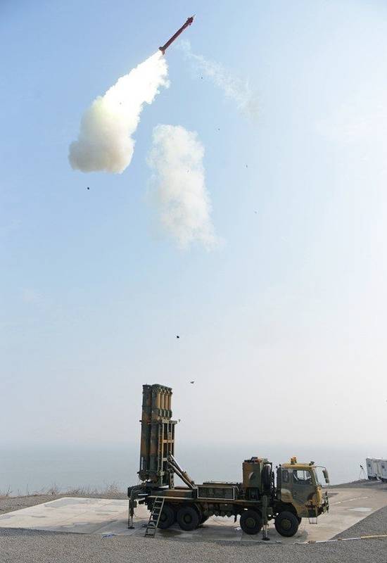 “韩国型导弹防御系统”的核心武器M-SAM防空导弹（韩国《中央日报》）