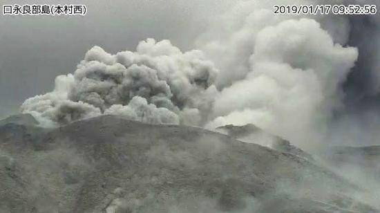 口永良部岛火山喷发（NHK电视台）