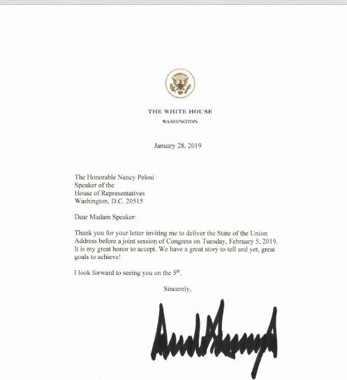 特朗普回信接受邀请。（图片：《今日美国报》）