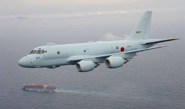 资料图片：日本海自P-1巡逻机。