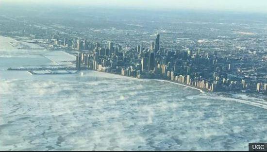 ▲芝加哥目前的温度已经降到历史最低。图自：BBC