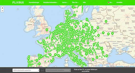 Flixbus在两年内占领了全欧洲，引来了广泛的争议。图片来源：flixbus
