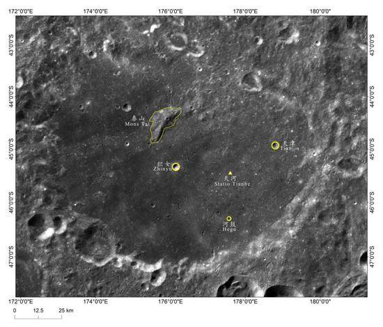 嫦娥四号着陆区地理实体命名影像图