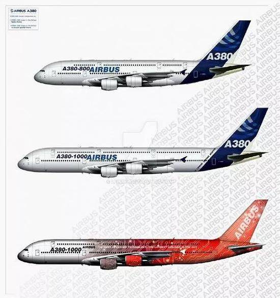 （空客曾准备推出更大版本的A380：A380-900和A380-1000。图源：Deviantart）