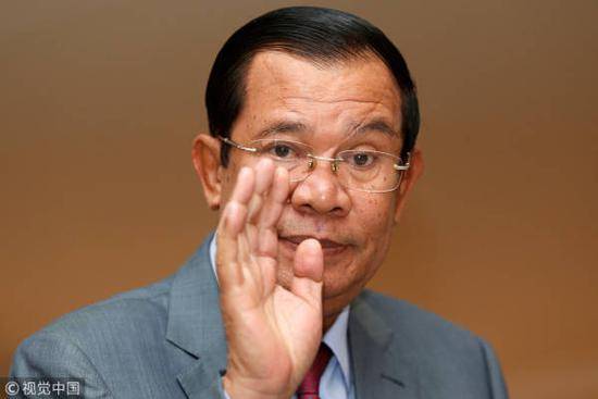 资料图：柬埔寨首相洪森（图源：视觉中国）