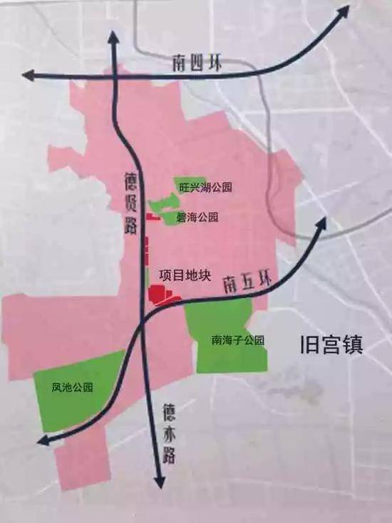 旧宫镇城市森林项目位置示意图