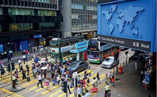 香港中环街头。图/中新
