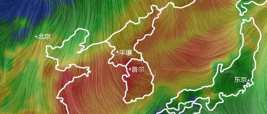 3月6日韩半岛实时PM2.5空气质量图丨AirVisual