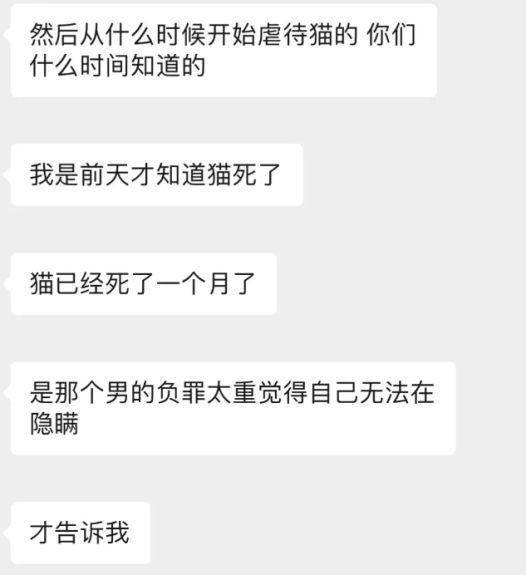 ▲网传猫主人的微信留言