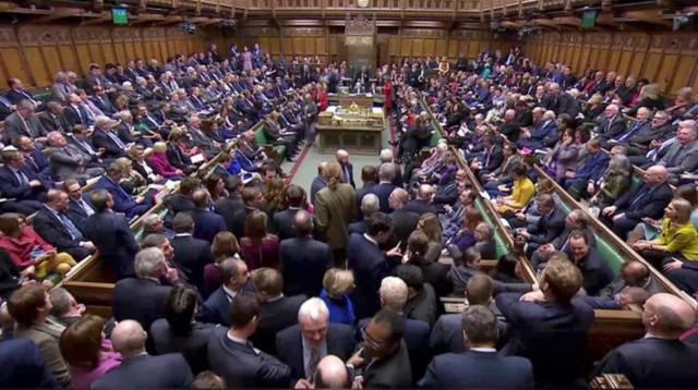 英国下议院就脱欧协议草案进行表决。（图源：路透社）