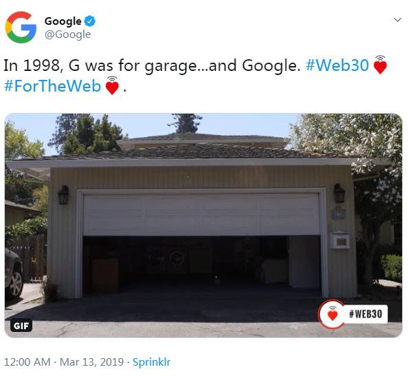 “1985年，G代表车库（garage）和……谷歌（Google）。”