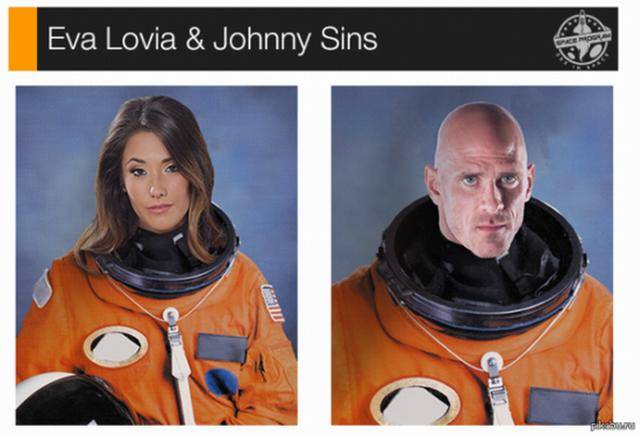 图中是这部太空成人电影的男女主角，据悉，在进入太空之前他们需要培训6个月。
