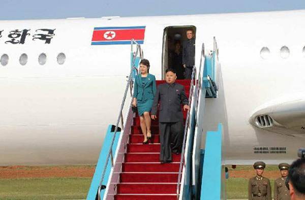 北韩最近公开金正恩乘坐专机出访的照片