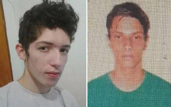 两名袭击者蒙泰罗（左）和25岁的卡斯特罗（右）图片来自GloboTVnetwork