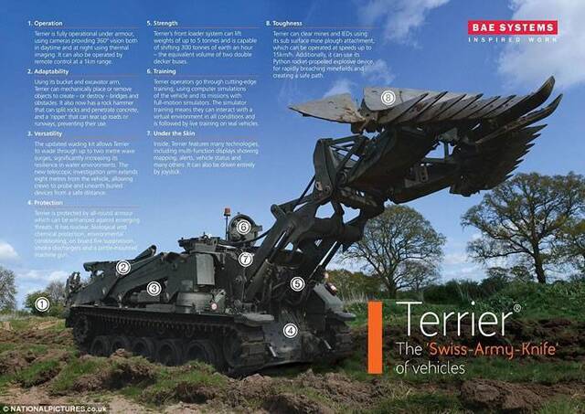英国研制新款万能坦克“Terrier”被誉为“瑞士军刀”