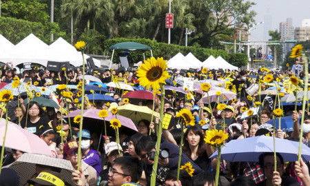 台湾2014年发生“太阳花学运”（图片来源：台媒）