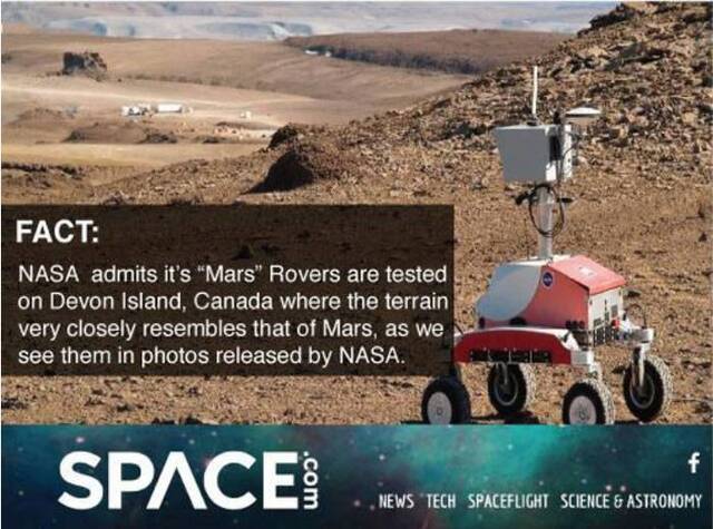 网民质疑美国NASA每次发放的火星照片都是在加拿大德文岛上拍摄