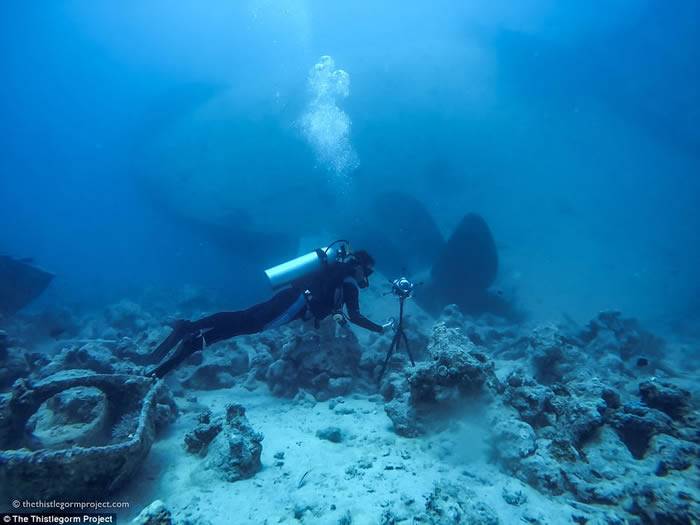 免二战武装商船SS西斯尔戈姆号遭破坏英国诺丁汉大学的考古学家制3D模型助研究