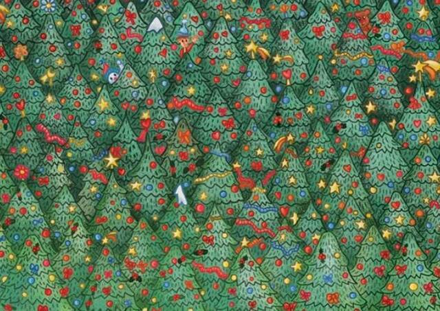 考眼力：知更鸟“圣诞罗宾”在哪棵树？