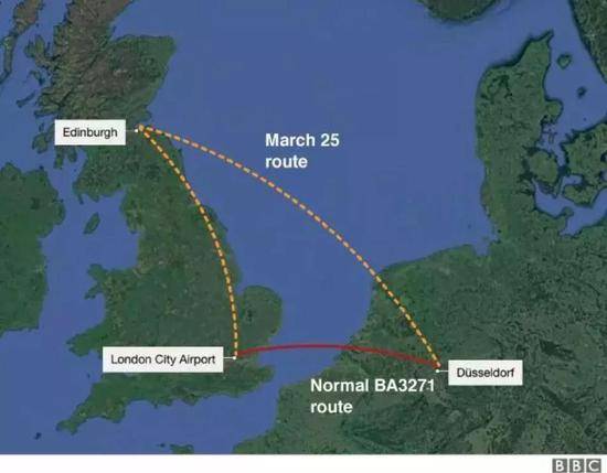 该航班由德国国际空运航空公司（WDLAviation）租赁，所属英国航空公司。