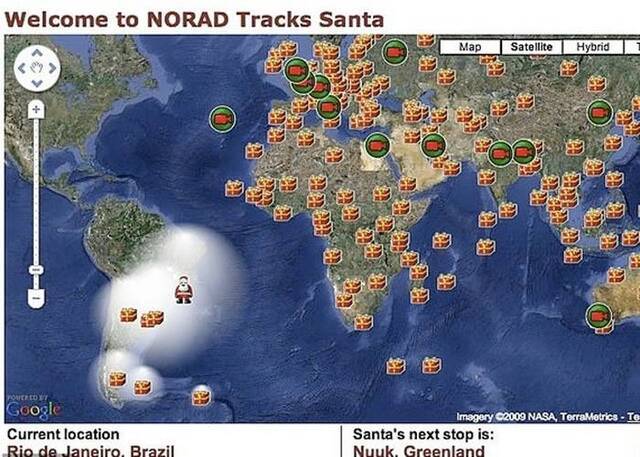 不受美国政府停摆影响NORAD继续追踪圣诞老人