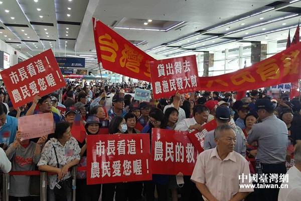 高雄市民到机场迎接韩国瑜（中国台湾网发）