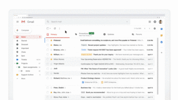 引入AMP功能后，来自Pinterest邮件在Gmail内的互动操作