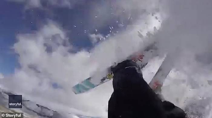 美国犹他州帕克城男子滑雪触发雪崩被埋大声呼救获朋友拯救