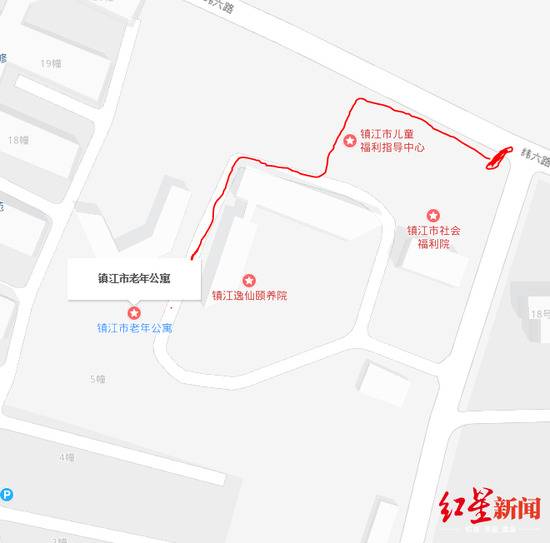 马老太逃离养老院大致路线图