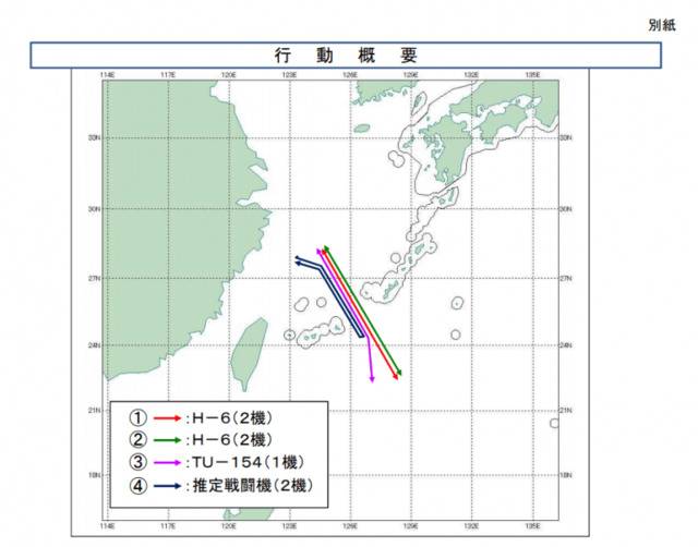 日本称7架中国军机穿宫古海峡往返飞行紧急出动战机跟随