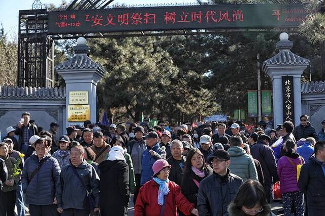 清明节前迎来周末祭扫高峰