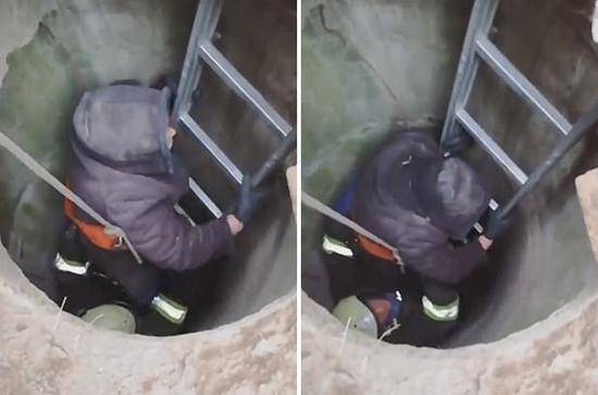 67岁的力万诺娃在上班的路上，从13英尺高的沙井中跌落