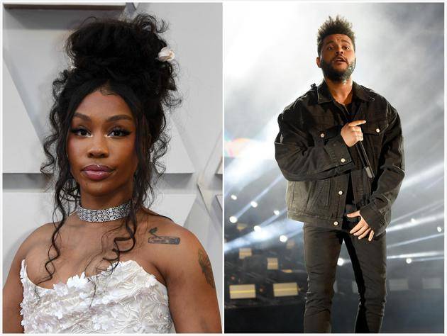 SZA（左图）与The Weeknd（右图）