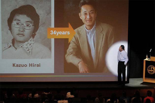 平井一夫童年与成人后的照片。