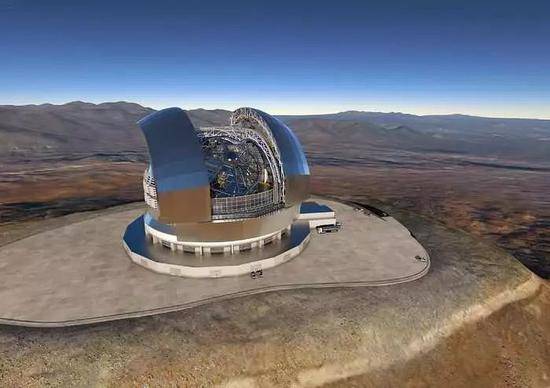 欧南台筹建的极大望远镜（ELT）。（图片来源：欧洲南方天文台）