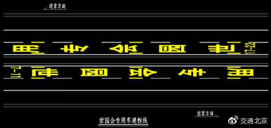世园会专用道式样。图源：北京市交通委员会官方微博