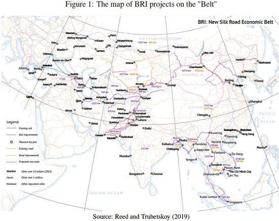 “丝绸之路经济带”沿线项目地图